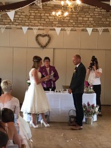 Wedding Ceremony conducted by Sue Dewing